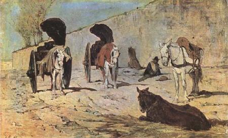 Giovanni Segantini Roman Carts (mk09) oil painting image